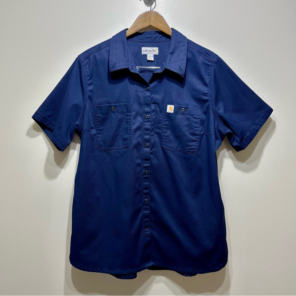 Carhartt Rugged Professional Series Relaxed Fit Work Shirt Blue Women’s XL - Picture 8 of 8